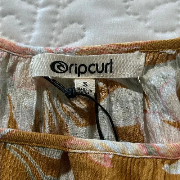 Rip Curl Floral Off-Shoulder Crop Top SZ: S - Picture 4 of 5
